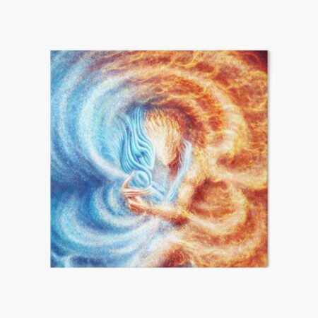 Fire and Ice (closeup, square) Art Board Print