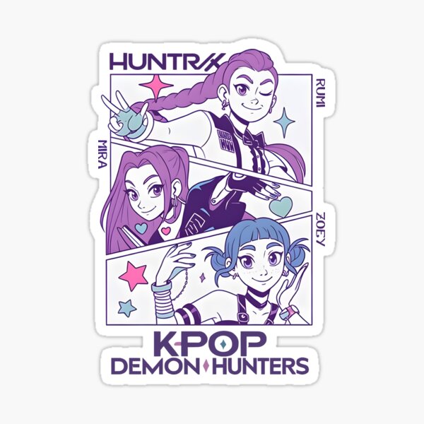 Kpop Demon Hunters - KPDH Mira Zoey Rumi Huntrix Holographic Stickers