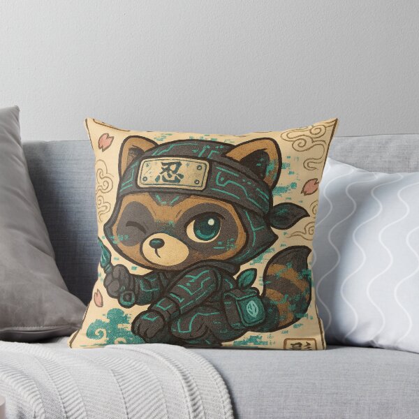 Item preview, Chibi Ninja Tanuki – Cute Japanese Stealth Warrior Art designed and sold by Spirit Ink.