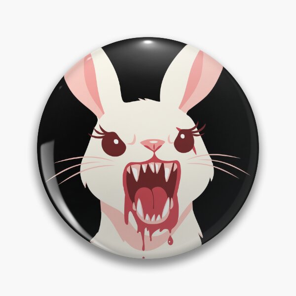 Item preview, Killer Rabid Rabbit with large evil teeth designed and sold by mirrorimages.