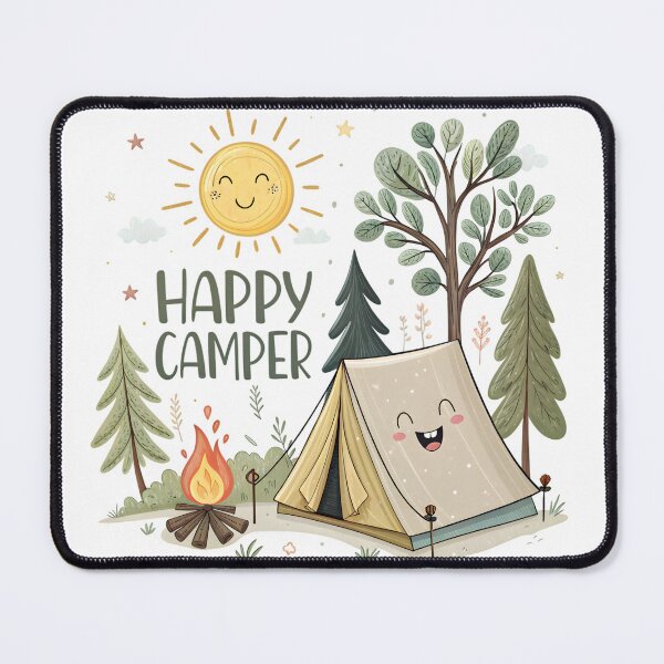 Item preview, happy camper happy tent designed and sold by GogoGrove.