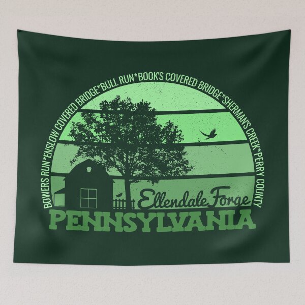Item preview, Ellendale Forge Pennsylvania Sunset Retro Vintage Local Pride Logo designed and sold by CRHPOD20.