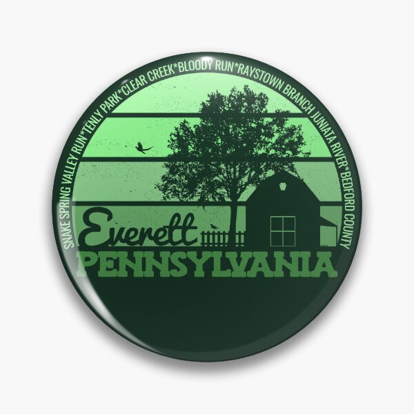 Item preview, Everett Pennsylvania Sunset Retro Vintage Local Pride Logo designed and sold by CRHPOD20.