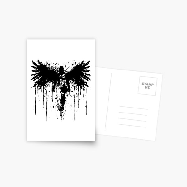 Item preview, Dark Ink Angel Silhouette – Abstract Gothic Grunge Art designed and sold by inkoutninja.