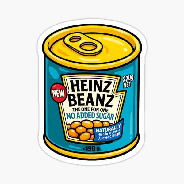 Item preview, Baked Beans - Sticker designed and sold by CanSparkleArt.