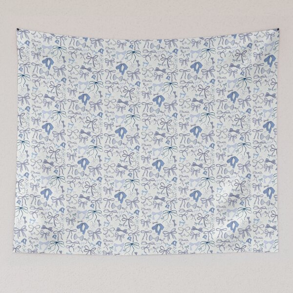 Item preview, Chinoiserie Blue Bows Pattern designed and sold by The Painted Topaz.