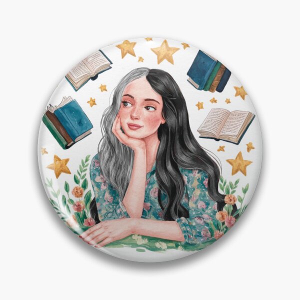 Item preview, whimsical book lover designed and sold by LittleCreatives.