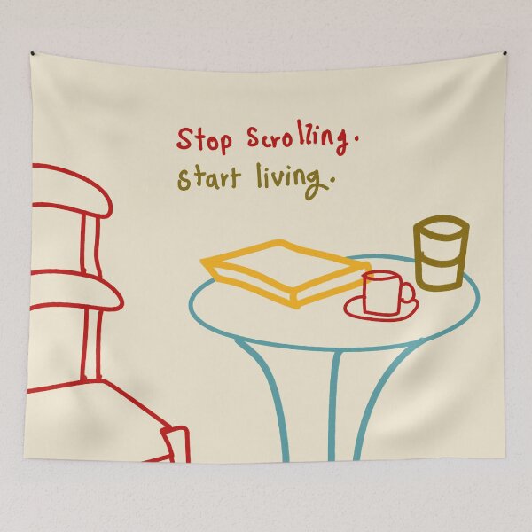 Item preview, Stop Scrolling, Start Living designed and sold by Kintsugi99.