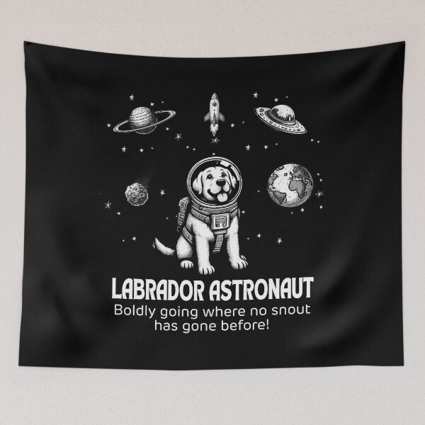 Item preview, Astronaut Labrador Retriever Funny Space designed and sold by doodIllustrate.