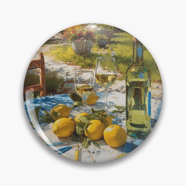 Item preview, Summer Table with Family Watercolor Print – Mediterranean Lemon Art, Rustic Kitchen Wall Decor, Olive Tree Countryside Poster designed and sold by LastOneArtOff.