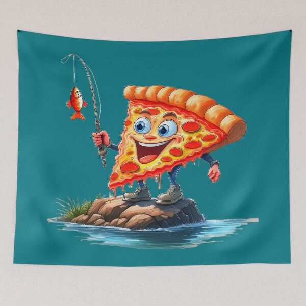 Item preview, Pizza fishing funny bold fashion  designed and sold by JumWow.