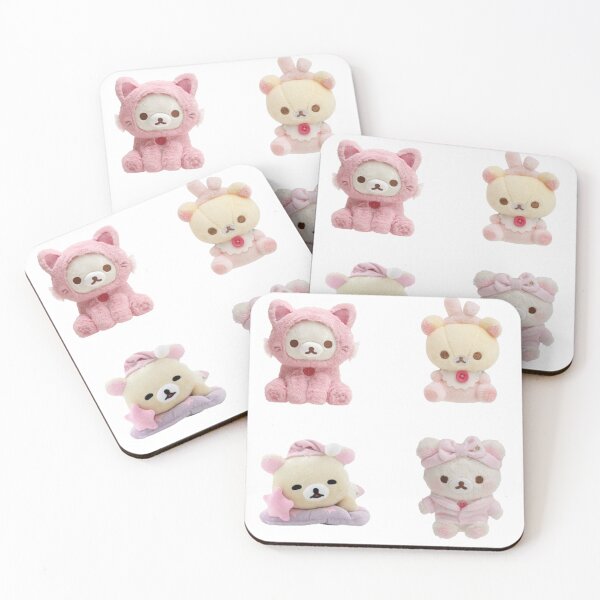 Item preview, Rilakkuma sticker pack 2 — pink plushes designed and sold by loviieas.