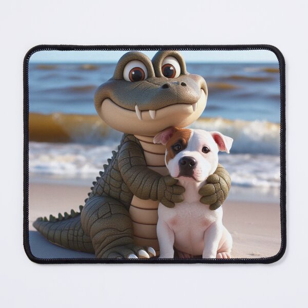 Item preview, Croaky with his pit bull  designed and sold by CroakysCorner.