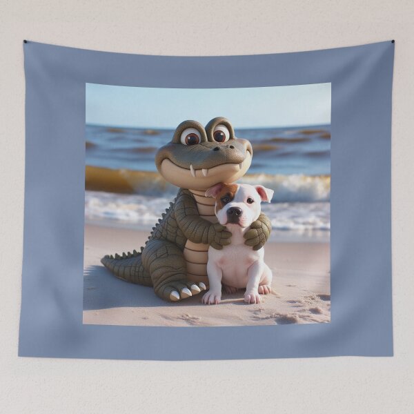 Item preview, Croaky with his pit bull  designed and sold by CroakysCorner.