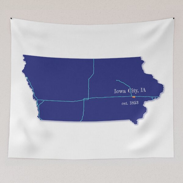 Item preview, Iowa City, IA [Blue] designed and sold by PhilbonianDezin.