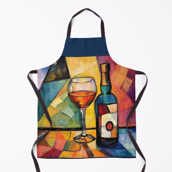 Item preview, Celebrate Wine in Abstract Motion - Bold Geometric Wine Glass and Bottle Amid Dynamic Colors designed and sold by OlfactoART Studio.