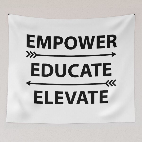Item preview, Empower Educate Elevate — Uplifting Empowerment Typography Design designed and sold by Dreambytes.
