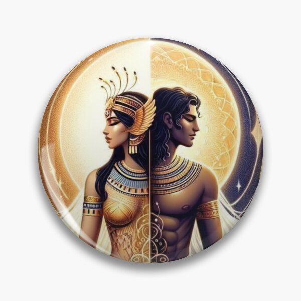 Item preview, Hathor and Osiris | Divine Feminine and Sacred Masculine Egyptian God and Goddess Art designed and sold by AnalajiaDesigns.