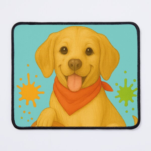 Item preview, Happy Labrador with Ball and Handkerchief designed and sold by Idelab-11.