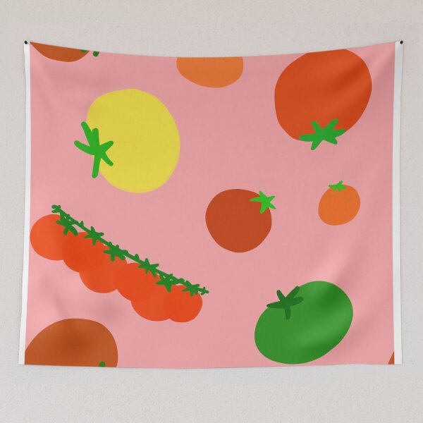 Item preview, Colorful Garden Tomatoes On Pink designed and sold by MBeesShop.