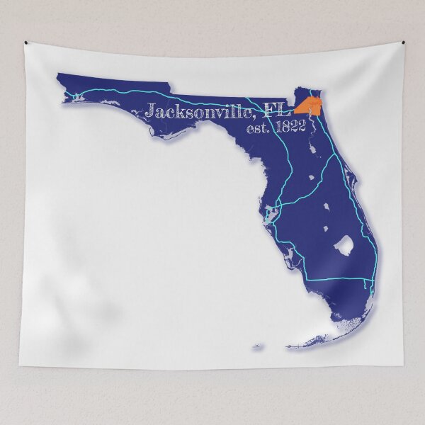 Item preview, Jacksonville, FL [Blue] designed and sold by PhilbonianDezin.