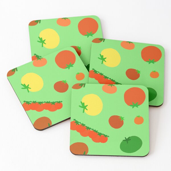 Item preview, Colorful Garden Tomatoes On Light Green designed and sold by MBeesShop.