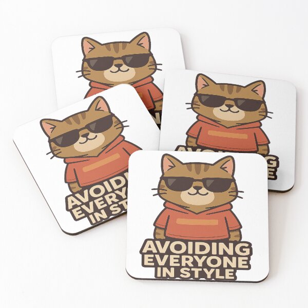 Item preview, Cool Cat avoiding everyone in style designed and sold by CappieLab.