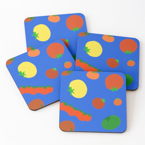 Item preview, Colorful Garden Tomatoes On Blue designed and sold by MBeesShop.
