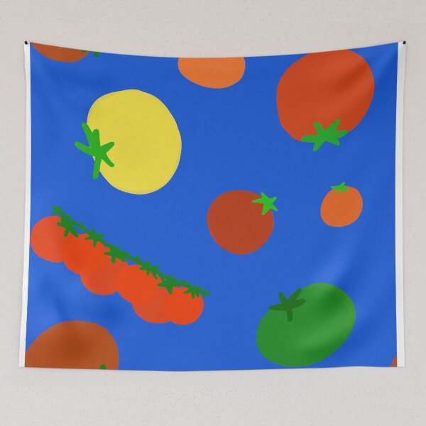 Item preview, Colorful Garden Tomatoes On Blue designed and sold by MBeesShop.