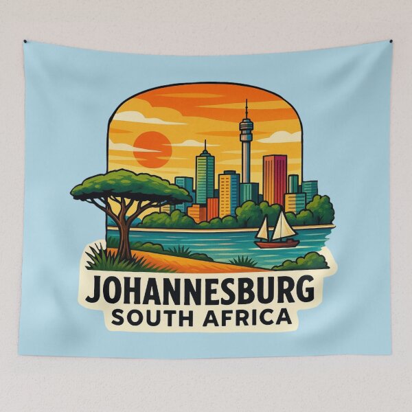 Item preview, Johannesburg, South Africa – Sunset Cityscape designed and sold by Myra365Art.