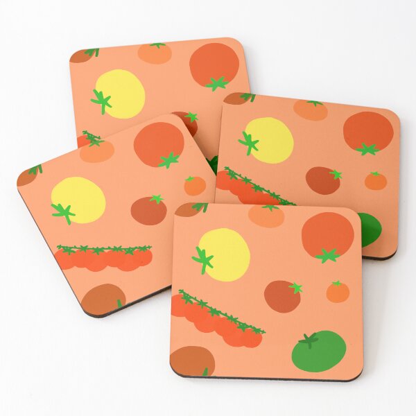 Item preview, Colorful Garden Tomatoes On Light Orange designed and sold by MBeesShop.