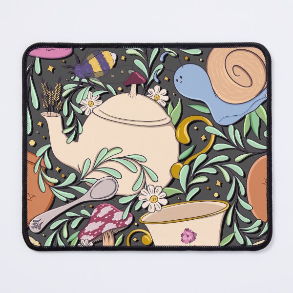 Item preview, Cottagecore Tea Party - Black designed and sold by artfully-swan.