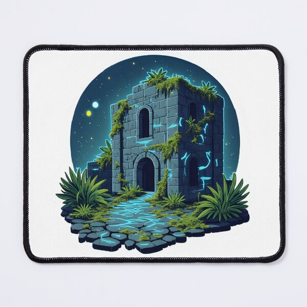Item preview, Ancient Neon Ruin Under Starlight designed and sold by LittleBunnys.