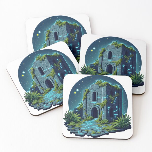 Item preview, Ancient Neon Ruin Under Starlight designed and sold by LittleBunnys.