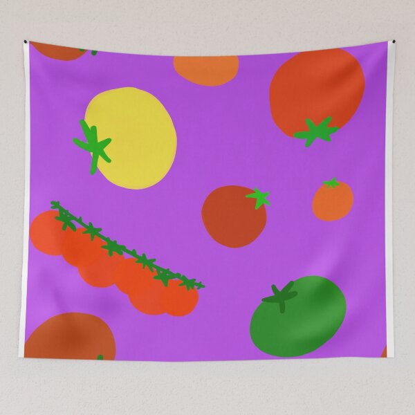 Item preview, Colorful Garden Tomatoes On Purple designed and sold by MBeesShop.