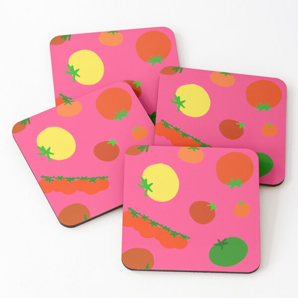Item preview, Colorful Garden Tomatoes On Hot Pink designed and sold by MBeesShop.