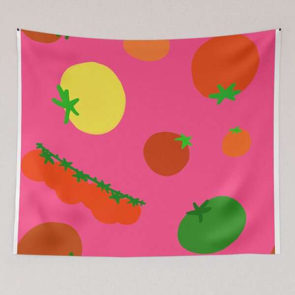 Item preview, Colorful Garden Tomatoes On Hot Pink designed and sold by MBeesShop.