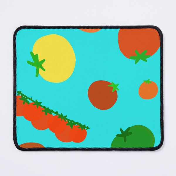 Item preview, Colorful Garden Tomatoes On Light Turquoise Blue Green Teal designed and sold by MBeesShop.