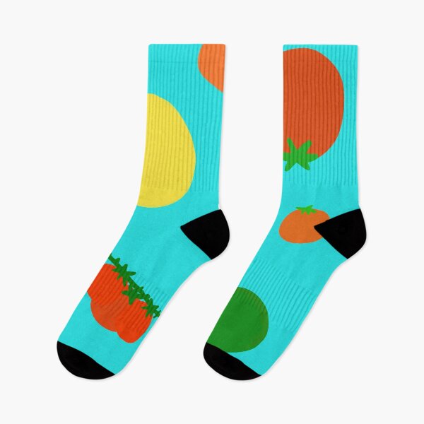 Item preview, Colorful Garden Tomatoes On Light Turquoise Blue Green Teal designed and sold by MBeesShop.