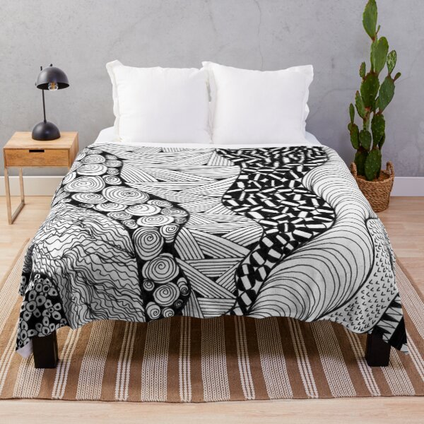 Item preview, Abstract black and white doodle. designed and sold by Mabocoh.