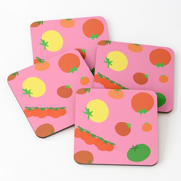 Item preview, Colorful Garden Tomatoes On Bubble Gum Pink designed and sold by MBeesShop.