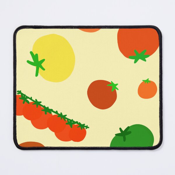 Item preview, Colorful Garden Tomatoes On Light Yellow Vanilla Off White Tan designed and sold by MBeesShop.