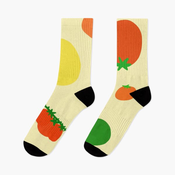Item preview, Colorful Garden Tomatoes On Light Yellow Vanilla Off White Tan designed and sold by MBeesShop.