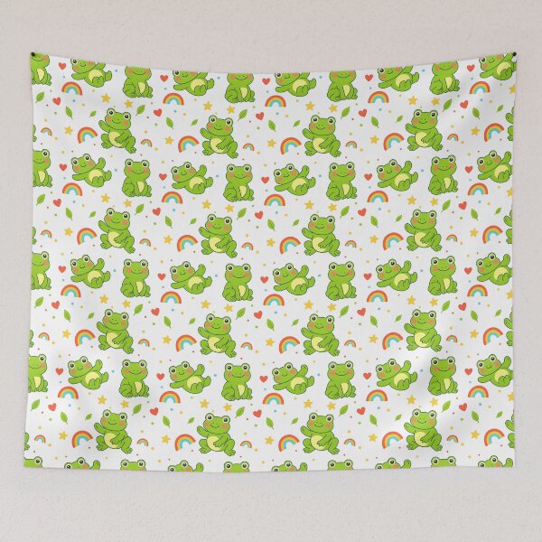 Item preview, Cute Frog Pattern designed and sold by FreeGlim.