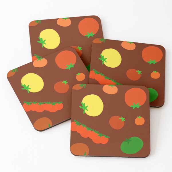 Item preview, Colorful Garden Tomatoes On Brown Brick Red Maroon designed and sold by MBeesShop.