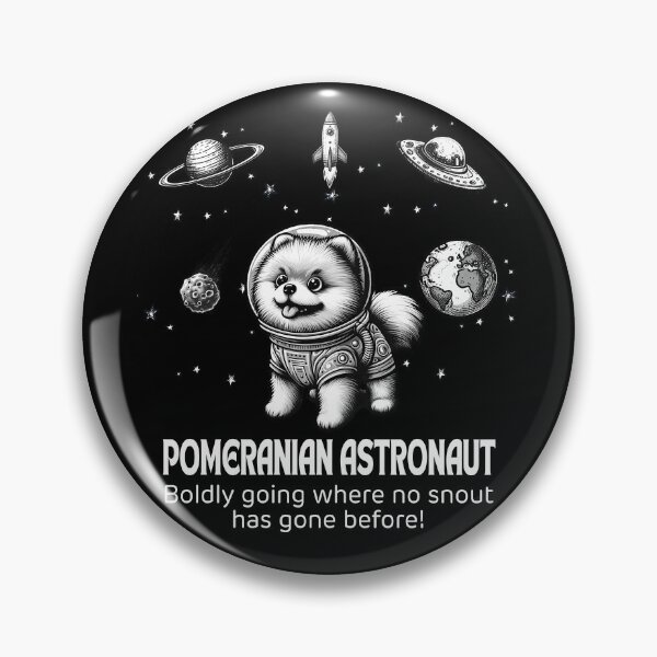 Item preview, Astronaut Pomeranian Funny Space designed and sold by doodIllustrate.