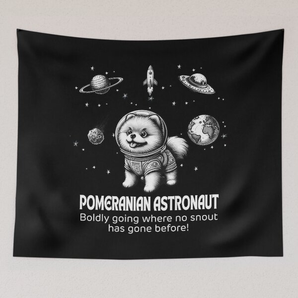 Item preview, Astronaut Pomeranian Funny Space designed and sold by doodIllustrate.
