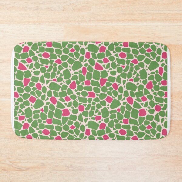 Item preview, Mosaic small abstract pattern tiles green raspberry designed and sold by fuzzyfox.