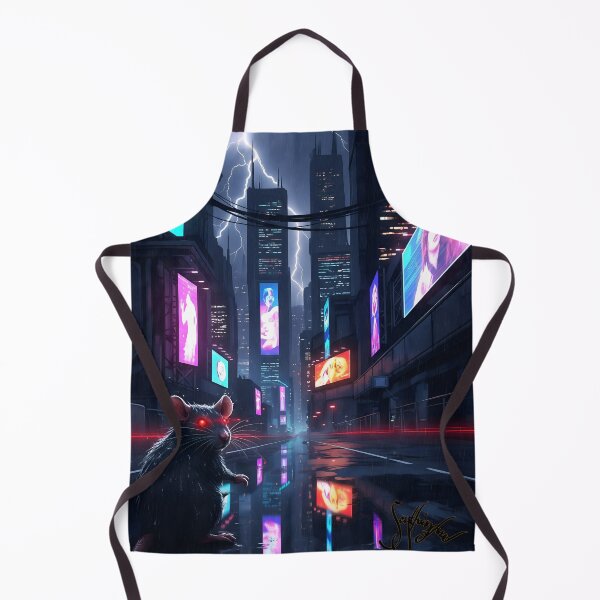 Item preview, Cyberpunk City Rat - Neon Night - Scythianshead design designed and sold by Scythianshead .