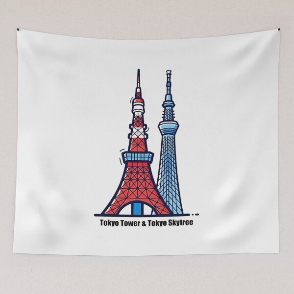 Item preview, Tokyo Tower & Tokyo Skytree designed and sold by likbatonboot.